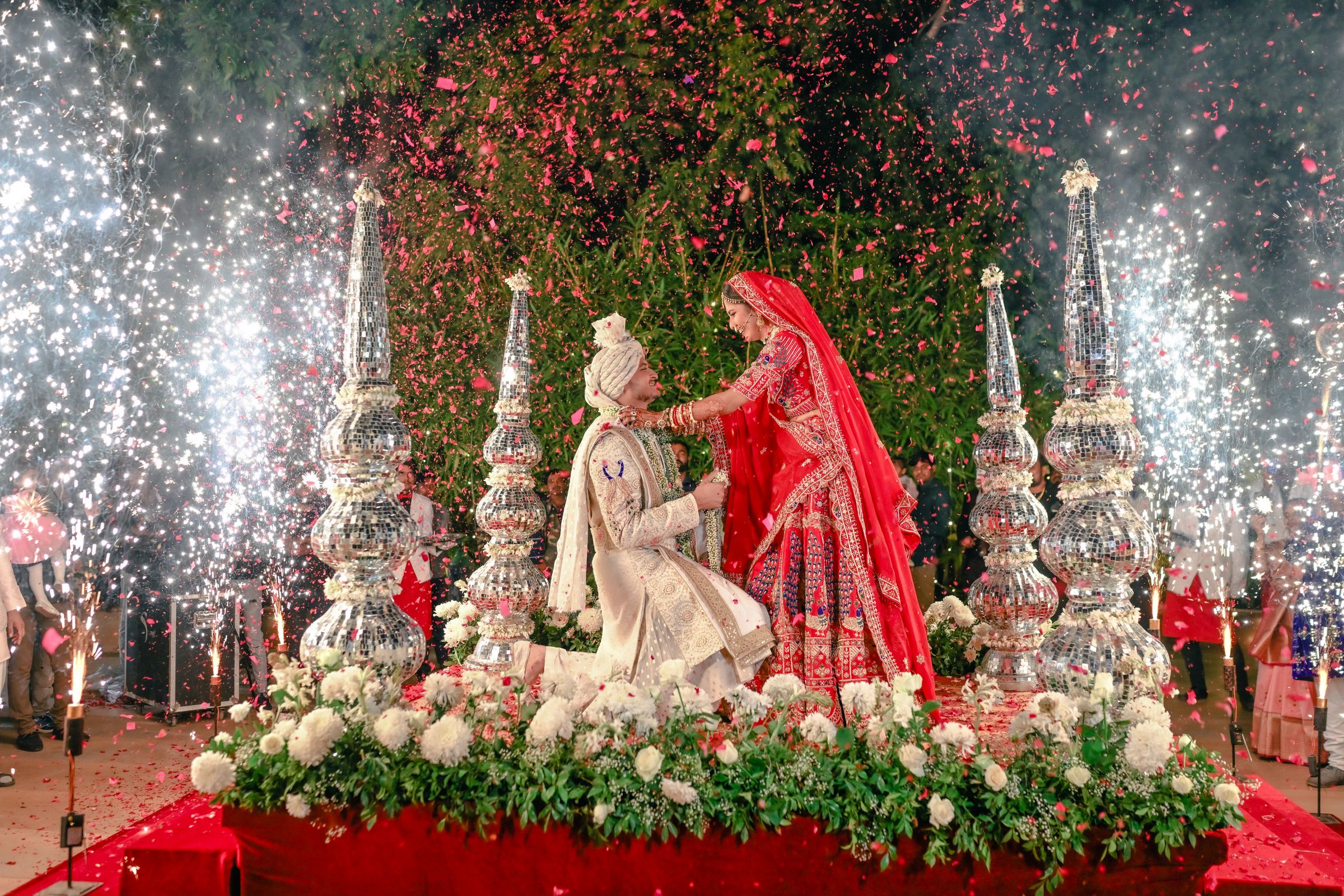 Family gathering during mehendi celebrations
